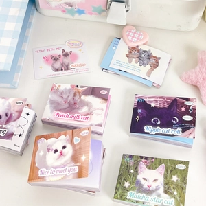 Set de 50 autocollants chat mignons pour scrapbooking aux couleurs pastel douces