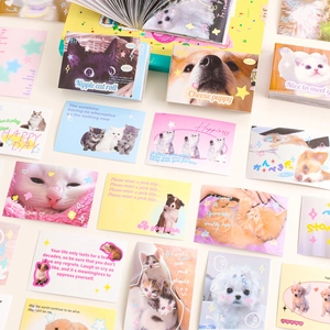 Lot de 50 autocollants mignons pour scrapbooking avec motifs de chats et chiens colorés
