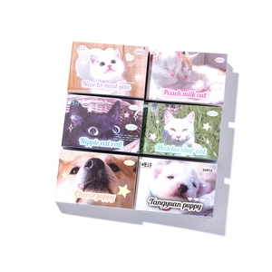 Lot de 6 livrets d'autocollants mignons pour animaux avec 50 feuilles de chats et chiens