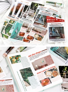Detail of vintage craft paper and translucent vellum sheets for scrapbooking decor