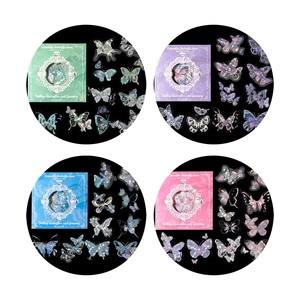 Autocollants papillon PET série Dreamlike avec effet laser pour journaux DIY