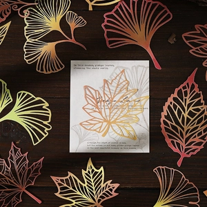 Serie A Fallen Leaf Tallas de Papel Caladas Formas de Hojas Papel Especializado para Scrapbooking DIY Decoración de Otoño Retro