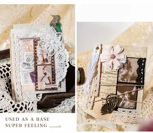 Detailopname van vintage kantpapier en retro collagemateriaal voor Junk Journaling