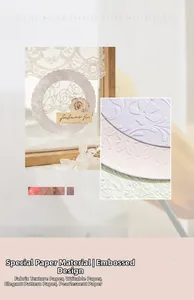 Macro detail of embossed scrapbooking paper showing vintage textures and letterpress patterns