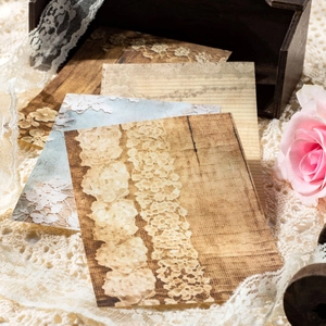 Vintage Mucha kant decoratief papier voor scrapbooking met romantische bloemmotieven