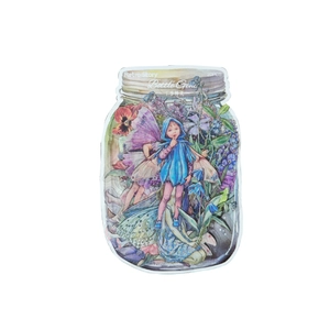 Adesivi PET Retro Story Bottle Genie con 20 elfi farfalla in bottiglie dal design vintage