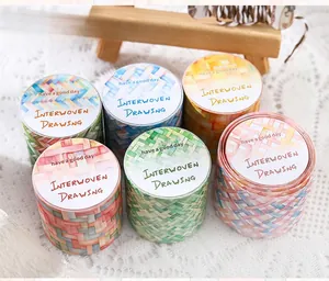 Dettaglio del set di nastri adesivi PET Interwoven Drawing per decorazione di scrapbooking
