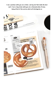 Detailed aesthetic setup of bread-themed scrapbooking materials and stationery