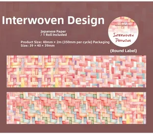 Dettaglio del nastro PET Interwoven Drawing con texture calda e larghezza di 40mm