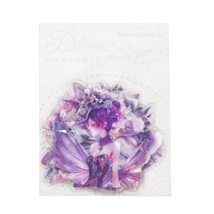 Divine Flower Envoy butterfly fairy stickers with iridescent shell light effects