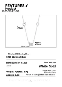 Macro view of S925 sterling silver cylinder pendant with cubic zirconia and dimensions
