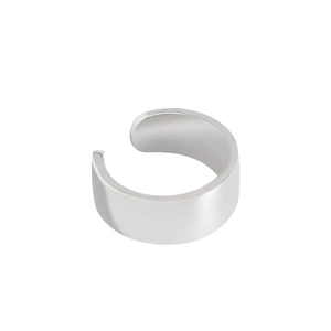 Minimalist s925 sterling silver U-shaped ear cuff with polished finish for women