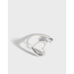 925 Sterling Silver Heart Ear Cuff For Women No Piercing Minimalist Open Ear Bone Clip Korean Style Fashion Jewelry