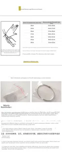 Size guide for S925 silver double layer bracelet showing wrist measurement and sizing table