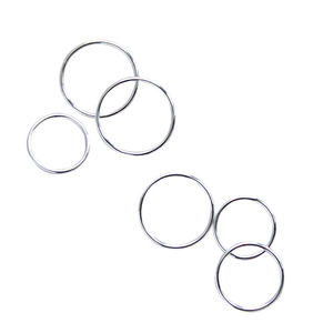 Minimalist S925 sterling silver thin stackable rings with a polished mirror finish for women
