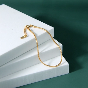 Elegant S925 Sterling Silver Snake Chain Bracelet For Women Minimalist Gold Plated INS Style Fashion Jewelry Gift
