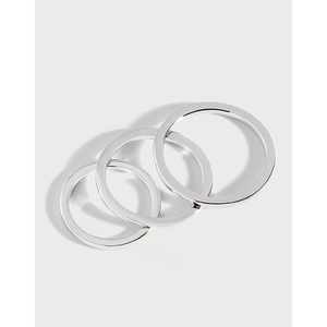 Minimalist 925 Sterling Silver Polished Band Ring For Women Men High Shine Geometric Finger Ring Jewelry Accessory Gift