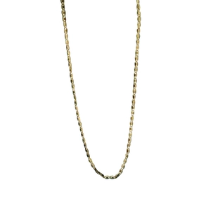Minimalist S925 sterling silver pig nose chain necklace with 18K gold plated finish