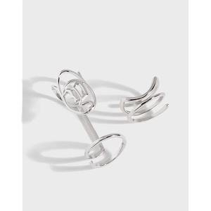 925 Sterlingsilber Chic Geometrisch Abstrakt Fingernagel Ring Damen Minimalistisch Verstellbar Gelenkring Ins Stil Schmuck