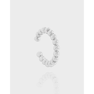 Minimalist S925 Sterling Silver Beaded Ear Cuff For Women Non Piercing Geometric Artificial Pearl Rhinestone Clip On Earrings Jewelry