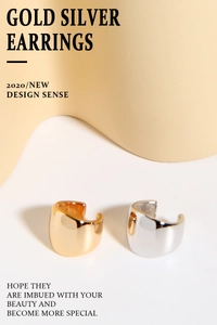 Minimalist S925 sterling silver ear cuffs in gold and silver finish for non-pierced ears