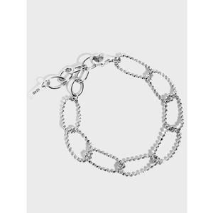 Minimalist 925 Sterling Silver Soft Chain Bracelet For Women Adjustable Oval Link Hand Jewelry Elegant Light Luxury Gift