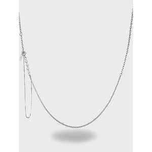 925 Sterling Silver Necklace With White Artificial Pearls Irregular Chain Design Minimalist Elegant Jewelry For Women Daily Wear