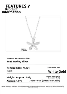 Vue détaillée du pendentif fleur en argent S925 avec dimensions et spécifications