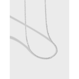 925 Sterling Silver Glistening Chain Necklace For Women Minimalist Elegant Clavicle Chain Jewelry Everyday Accessory