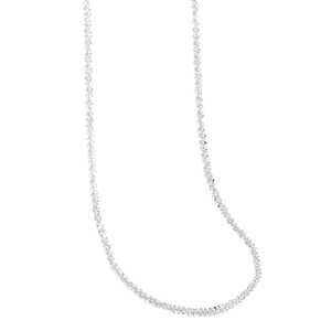 Sparkling S925 sterling silver cauliflower chain necklace for women on white background