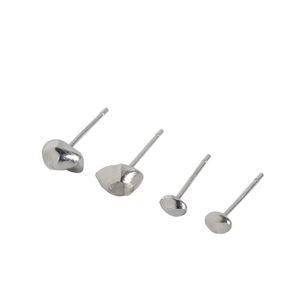 Minimalist S925 sterling silver stud earrings set with irregular polished pebble design
