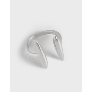 Anello Aperto Geometrico Irregolare in Argento Sterling S925 Minimalista da Donna Fascia Regolabile Gioielli di Moda Accessorio
