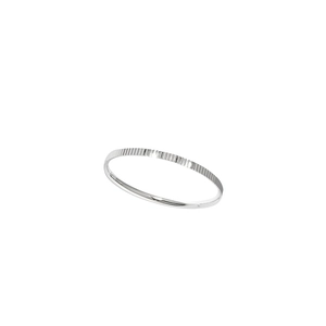 Minimalist S925 sterling silver 1mm textured ring with vertical stripe engraving