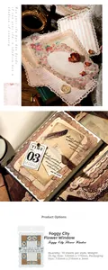 Vue détaillée du papier dentelle vintage pour scrapbooking avec motifs floraux