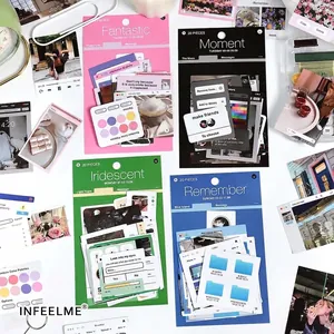 Retro Computer UI Style Decorative Adhesive Stickers Information Age Window Photography Scrapbooking Journaling Material Stationery Set