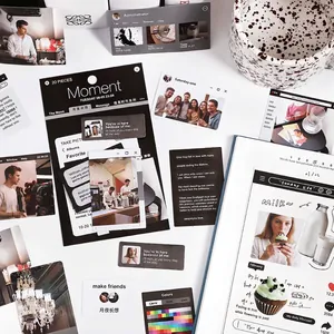 Information Age theme 20pcs stickers set with social media and digital interface designs