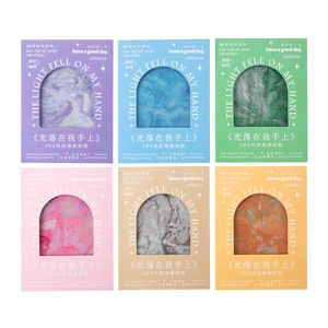 Set of 20 sheets INS style textured scrapbooking paper in 6 dreamy watercolor themes