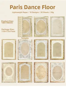 Nahaufnahme von Vintage-Spitzen-Scrapbooking-Papier mit gealterter Textur und leichtem Papier