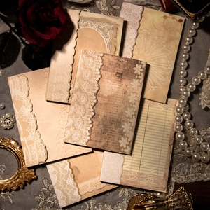 Set de papier dentelle vintage avec motifs floraux rétro et journaux 50 feuilles