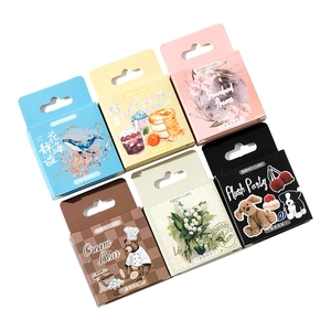 Lot de 6 boîtes de stickers décoratifs pour scrapbooking aux motifs floraux et animaux