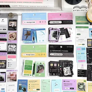 UI Interface App Theme Decorative Stickers Vintage Journal Scrapbooking DIY Decoration Stationery Item Aesthetic