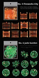 Detailed laser-cut hollow gold foil cardstock stickers for scrapbook decoration