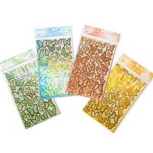 Holographic butterfly sticker set with crystal gilding for DIY scrapbooking decoration