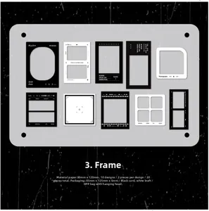Detail of vintage film frames and polaroid paper scraps for scrapbooking crafts