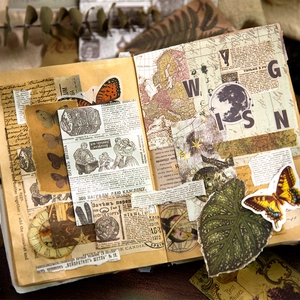 Set di 100 fogli di carta vintage Memory Image per scrapbooking e journaling artistico