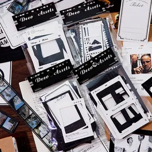 Secrets In Time Series Retro Film Frame Scrapbooking Stickers Vintage Journaling Material Paper For Photo Album Decoration