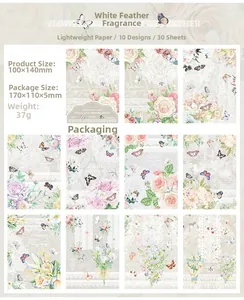 Detail grid showing 10 vintage floral and butterfly lace decorative paper designs