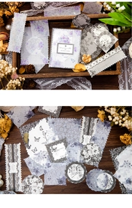 Vue macro de papier décoratif fleur en dentelle vintage avec motifs fleurs et papillons