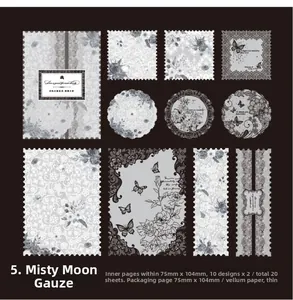 Détail des autocollants en dentelle florale vintage sur papier vélin pour scrapbooking DIY