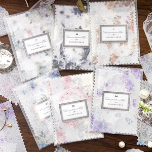 Ensemble de Papier de Matériel de Scrapbooking Floral en Dentelle Vintage pour Planificateur de Journal Bricolage Papier Calque
